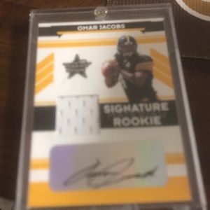 Signed and jersey peace Omar Jacobs card